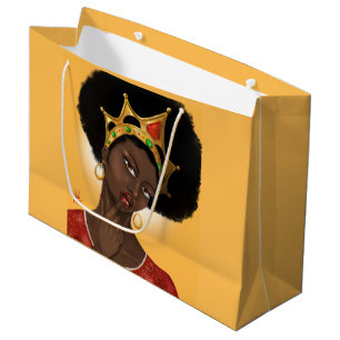 Grand Sac Cadeau Beautiful Black Queen