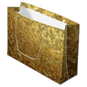 Grand Sac Cadeau Beautiful Golden pattern Large Gift Bag (Devant Angle)