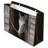 Grand Sac Cadeau Beautiful Gray Mare Horse (Dos Angle)