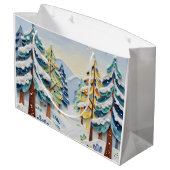 Grand Sac Cadeau Beautiful Winder Scene | Enchanted Forest (Dos Angle)