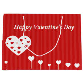 Grand Sac Cadeau Beaux coeurs de heureuse Sainte-Valentin (Devant)