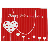 Grand Sac Cadeau Beaux coeurs de heureuse Sainte-Valentin (Dos)