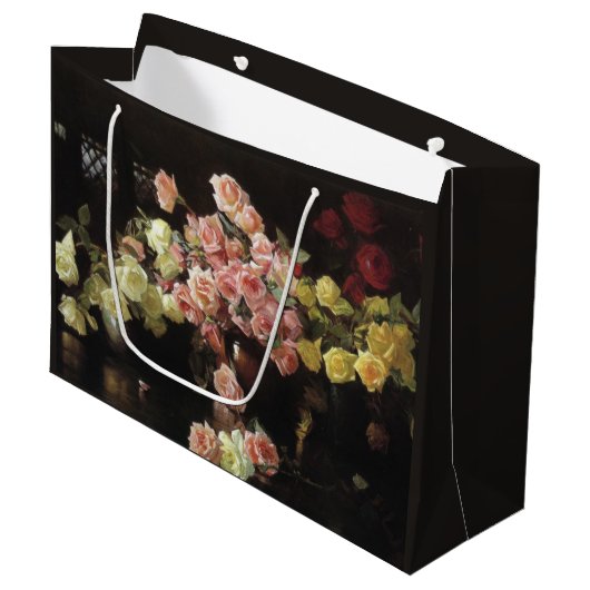 Grand Sac Cadeau Beaux Roses (par Joseph DeCamp) (Devant Angle)