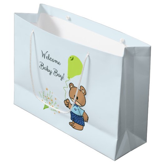 Grand Sac Cadeau Bébé (Devant Angle)