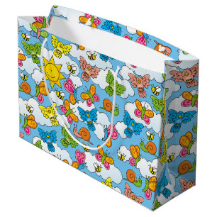 Grand Sac Cadeau Bébé Animaux Arrière - plan