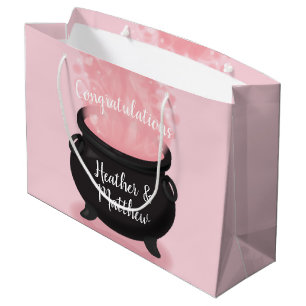 Grand Sac Cadeau Bébé brasse Sorcière douche gothique rose fille