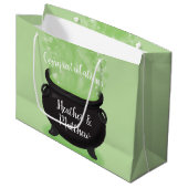 Grand Sac Cadeau Bébé brasse Sorcière douche Halloween Cauldron (Devant Angle)