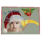Grand Sac Cadeau Bébé de Noël (Dos)