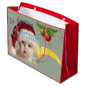 Grand Sac Cadeau Bébé de Noël (Dos Angle)
