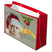 Grand Sac Cadeau Bébé de Noël (Devant Angle)