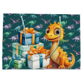 Grand Sac Cadeau Bébé Dinosaure (Dos)