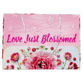 Grand Sac Cadeau Bébé Félicitations Félicitations Amour Juste Bloss (Dos)