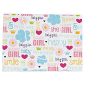 Grand Sac Cadeau Bébé fille (Dos)