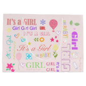 Grand Sac Cadeau Bébé fille (Dos)