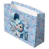 Grand Sac Cadeau Bébé garçon (Dos Angle)