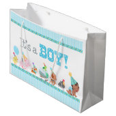 Grand Sac Cadeau Bébé garçon (Devant Angle)