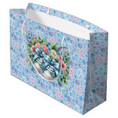 Grand Sac Cadeau Bébé garçon (Dos Angle)