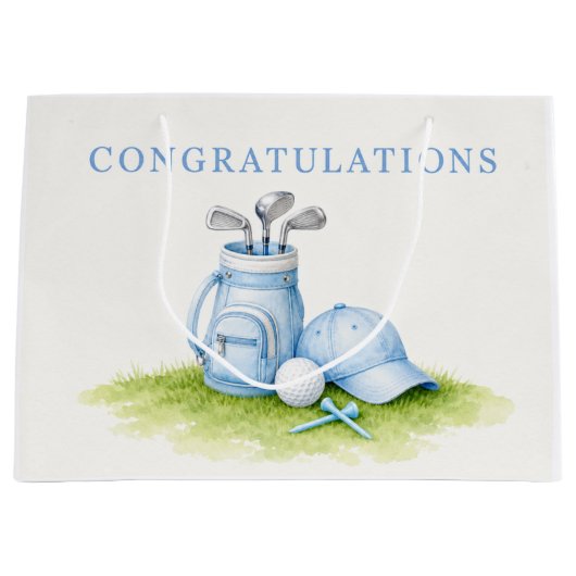 Grand Sac Cadeau Bébé garçon de golf (Devant)