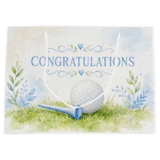 Grand Sac Cadeau Bébé garçon de golf (Devant)