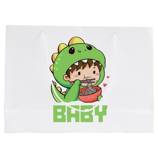 Grand Sac Cadeau bébé godzilla (Dos)