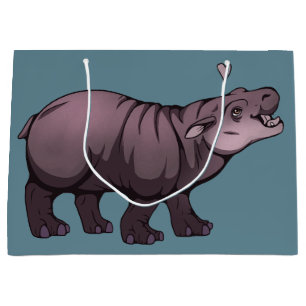 Grand Sac Cadeau Bébé Hippopotame Nain