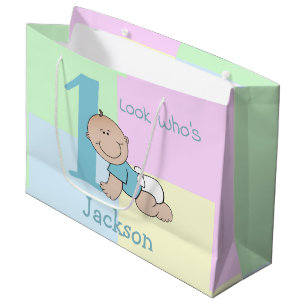 Grand Sac Cadeau Bébé mignon Cartoon 1er anniversaire