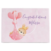 Grand Sac Cadeau Bébé mignon dans un Baby shower de couverture de c (Devant)