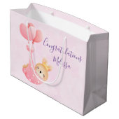 Grand Sac Cadeau Bébé mignon dans un Baby shower de couverture de c (Dos Angle)