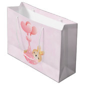 Grand Sac Cadeau Bébé mignon dans une couverture de coeur (Devant Angle)