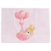 Grand Sac Cadeau Bébé mignon dans une couverture de coeur (Dos)