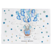 Grand Sac Cadeau Bébé mignon Eléphant Ballons Panier Baby shower ga (Dos)