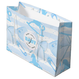 Grand Sac Cadeau Bébé mignon garçon Motif monogramme