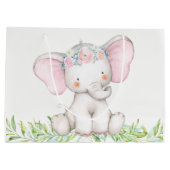 Grand Sac Cadeau Bébé mignonne Baby shower éléphant (Dos)