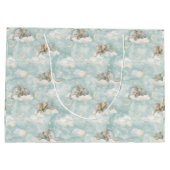 Grand Sac Cadeau Bébés éléphants dormant sur les nuages (Dos)