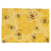 Grand Sac Cadeau Bee Buzzing Honey Bees mignonne (Dos)