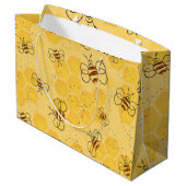 Grand Sac Cadeau Bee Buzzing Honey Bees mignonne (Dos Angle)