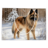 Grand Sac Cadeau Belge Tervuren Laissons neiger Noël (Dos)