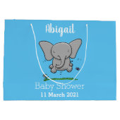 Grand Sac Cadeau Belle adorable dessin d'éléphant bébé (Dos)