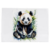 Grand Sac Cadeau Belle aquarelle Panda Bear (Dos)