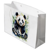 Grand Sac Cadeau Belle aquarelle Panda Bear (Dos Angle)