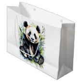 Grand Sac Cadeau Belle aquarelle Panda Bear (Devant Angle)