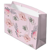 Grand Sac Cadeau Belle Caméra Florale Pink Lumière (Dos Angle)