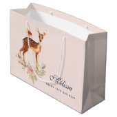 Grand Sac Cadeau Belle Doe Brown avec points blancs (Dos Angle)