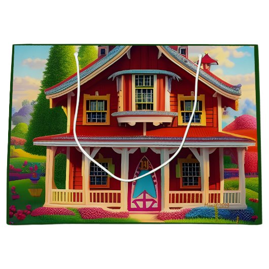 Grand Sac Cadeau Belle ferme campagne (Devant)