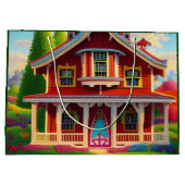 Grand Sac Cadeau Belle ferme campagne (Dos)