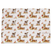 Grand Sac Cadeau Belle Forêt Animale Automne Motif Art (Devant)