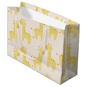 Grand Sac Cadeau Belle girafe de bébé (Devant Angle)