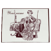 Grand Sac Cadeau Belle Lady boissons thé (Devant)