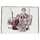 Grand Sac Cadeau Belle Lady boissons thé (Dos)