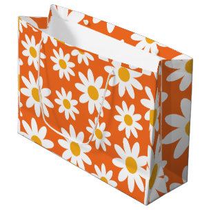 Grand Sac Cadeau Belle Marguerite rétro Super
